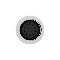 Connecteur étanche M12 à code A, 12 broches, IP67, moulé avec câble, 30V 1.5A