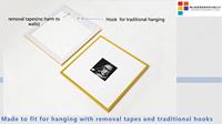 120pcs Pack 8x8 Cadre Photo Cadre Photo en Plastique Écologique Cadre Auto-Adhésif pour Bureau ou Maison Décoration Murale