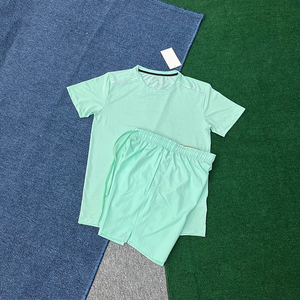 High Quality Unisex Crew Neck Gym <b>T</b>-<b>Shirts</b> Shorts Elastic Waist Quick Dry Breathable Anti-Bacterial 100% <b>Polyester</b> Sports - Product Image 3