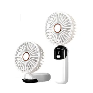 2024 verano Popular escritorio y asidero fuerte viento recargable USB ventilador portátil Mini ventilador