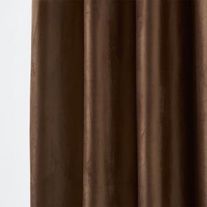 Rèm cửa dệt màu nâu cà phê trơn, phong cách Mỹ đơn giản, có khuyên cài, tùy chỉnh được, 100% polyester, cách nhiệt - Product Image 5
