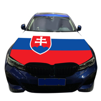Vente en gros 120x150cm Slovaquie Housses de capot de voiture Drapeau durable résistant à l'usure avec impression numérique Housse de capot moteur à fanion élégante