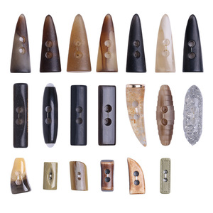 Resin Imitation Horn Buttons 2-Holes Oval Irregular Shape Polished Hand-Sewn For Clothing Coats Shirts Jackets Suits Accessories - Product Image 1
