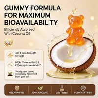 Gummies personnalisées OEM/ODM Vitamine D3 + K2 : Optimise le métabolisme du calcium, la santé du système immunitaire, absorption ultime, équilibre de l'humeur