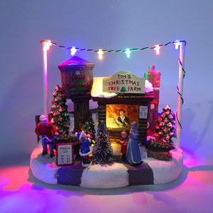 Super Settembre 2020 Idea Regalo Natalizia Villaggio di Natale in Resina con Luci a Filo - Product Image 3