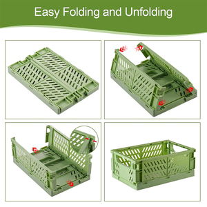 Panier de rangement pliable multifonctionnel <span class=keywords><strong>en</strong></span> plastique personnalisé <span class=keywords><strong>en</strong></span> usine, bac pliable et repliable pour l'organisation de la cuisine - Product Image 3