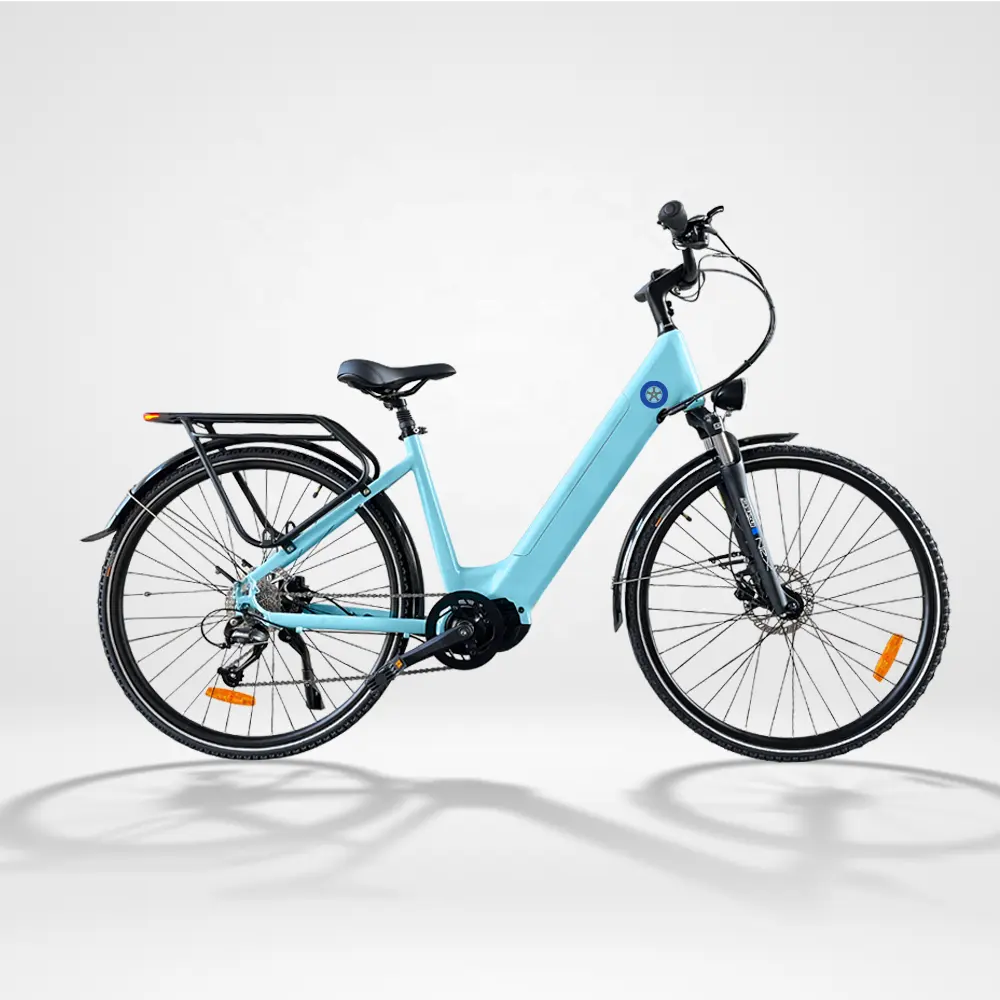 यूरोपीय संघ लोकप्रिय बीए नुकीले केंद्रीय मोटर 700C 36v 250w ebike महिलाओं वयस्क इलेक्ट्रिक bicicletas साइकिल शहर बाइक