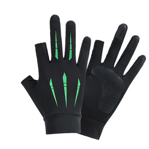 SHBGW Outdoor Functional <b>Gloves</b> One Size Black Red Print Cycling Fishing <b>Painting</b> Delivery Use - Product Image 2