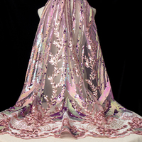 <strong>Best</strong> <strong>Sell</strong> Custom-made Sequin Embroidery Flower Lace Trim France Fashional Ultrathin Glitter Lace Fabric for Bridal Evening Dress
