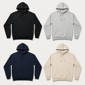 Felpa con <span class=keywords><strong>Cappuccio</strong></span> Nera da Uomo, Manica Lunga, Cotone, Tasca a Canguro, Cordoncino, Personalizzabile OEM, Vendita all'Ingrosso, Streetwear - Product Image 3