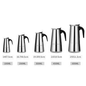 <span class=keywords><strong>Cafetière</strong></span> <span class=keywords><strong>italienne</strong></span> en acier inoxydable portable avec couvercle pour usage domestique, professionnel et hôtelier - Product Image 6
