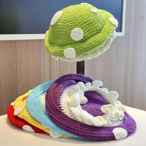 Béret en coton fait main, motif champignon, polyvalent pour l'extérieur, style pêcheur, citrouille, démon, pour l'hiver, nouvelle mode, Halloween, pour le commerce transfrontalier - Product Image 4