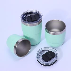 En stock, tasse à espresso YET1 de 8 oz en acier inoxydable empilable, isolée sous vide, avec couvercle MagSlider - Cadeau d'affaires, utilisation au bureau - Product Image 1