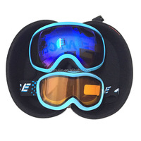 Étui pour lunettes de ski et lunettes de soleil en EVA avec logo personnalisé, coque rigide portable, étanche, antichoc, anti-poussière, taille personnalisée