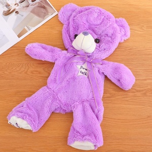 Boneka Hewan Bulu Lembut Terbaru, Boneka Beruang Teddy Ungu Cantik dengan Kulit Berbahan Kulit, Boneka Bulu Lucu - Product Image 2