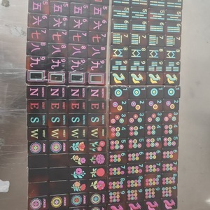 acrylic 36 Modelo: Mahjong americano, de una sola capa, con diseño de caparazón de tortuga, para juegos recreativos y de ocio - Product Image 3