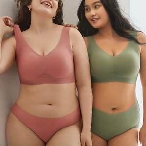 5xl Nahtlose kabellose atmungsaktive weiche Spandex U-Rücken verschlüsse Jelly Strip Cup BH Xxxx L Plus Size Deep Cup Soutien Gorge BHs - Product Image 3