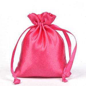 Satin Jewelry Cosmetics Lipstick <b>Gift</b> Packaging <b>Bag</b> <b>Wedding</b> Celebration Silk Drawstring <b>Bags</b> With Logo - Product Image 2