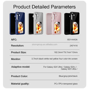 Funda inteligente de lujo DIY para Samsung Galaxy S24 S23 Ultra NFC, funda de carga de pantalla de tinta, pantalla de imagen, modelo Pro Max, función a prueba de golpes - Product Image 6