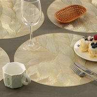 Napperons de table modernes en acide polylactique, métalliques, décoratifs, écologiques, antidérapants, antibactériens, lavables, 15 pouces