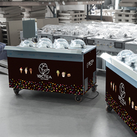 Máquina de Gelato de Acero Inoxidable con Certificación ETL Miles, con Pantalla Táctil, para Frutas/Agua/Nueces, Máquina de Helados para Uso Comercial