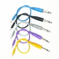 Qje — câble audio monorack en nylon tressé, pour synthétique modulaire, 3.5mm vers 3.5mm, 3.5mm, logo personnalisé, micro-orack, 3.5mm