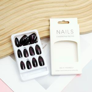 <span class=keywords><strong>Mature</strong></span> élégant Xiaojian nuit sombre violet mystérieux petit aigle griffe acrylique couverture complète paillettes Gel Cure longue durée doigt - Product Image 3