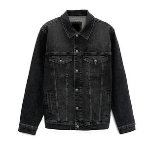 Veste en jean décontractée pour homme de haute qualité populaire Hiver Haute rue Respirante Coupe-vent à capuche 100% coton Grande taille - Product Image 1