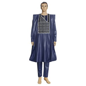 Vêtements africains H & D <span class=keywords><strong>pour</strong></span> hommes, ensemble chemise et pantalon traditionnels <span class=keywords><strong>pour</strong></span> mariage, ensembles Agbada, <span class=keywords><strong>tenue</strong></span> formelle Mubarek - Product Image 4