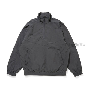 سترة واقية للرجال عالية الجودة رفيعة بياقة بسحاب وشعار مخصص سترات نايلون للبيع بالجملة خفيفة الوزن بنصف سحاب مسار - Product Image 3