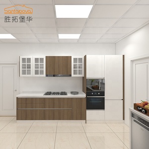 Hecho <span class=keywords><strong>en</strong></span> china blanco Modular moderno gabinetes de cocina de laca para <span class=keywords><strong>venta</strong></span> pequeño apartamento de gabinete de cocina - Product Image 2