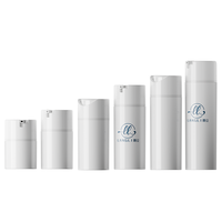 Flacon pompe sans air en plastique personnalisé de luxe pour crème cosmétique, lotion, sérum, 30 ml, 50 ml, 100 ml