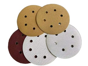 H & <span class=keywords><strong>L</strong></span> OEM可定制6无孔红色P40 4英寸100毫米煅烧氧化铝砂盘100% 可定制砂纸钩环 - Product Image 6