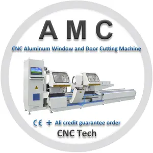 Alüminyum UPVC pencere kapı çerçevesi CNC çift kafa hassas kesme makinesi makinesi