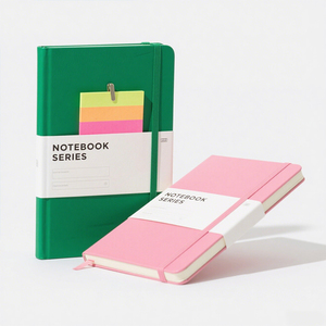 Wholesale <strong>A5</strong> School <strong>PU</strong> Leather <strong>Notebooks</strong> Custom <strong>Notebook</strong> with <strong>logo</strong> and Elastic Band - Product Image 4