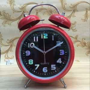 Metal Alarm Clock 6 Inch Double Bell Battery Operated Desk Clock - Product Image 2
