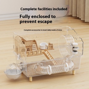 Hamster House Deluxe Hamster Cage Grand Espace Hamster Cage Transparent Pet Feeding Box Pet Home Supplies - Product Image 4