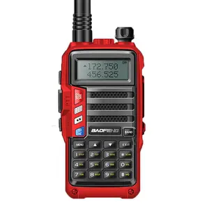 Walkie-talkie poderoso 8w baofeng, com banda dupla, UV-S9, rádio cb, transmissor, 8watts, alcance longo de 10km, rádio ham portátil uv s9