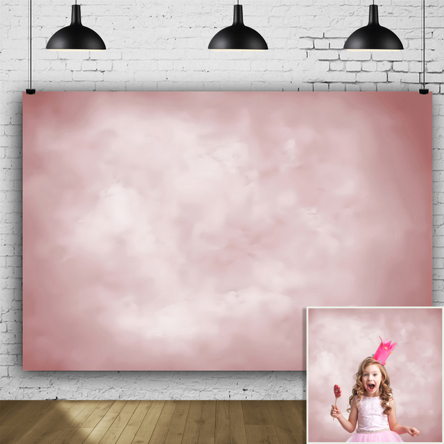 Abstract Pink Photography Backdrop - Solid Color Portrait Background Vintage Pink Texture Board - Children's Birthday Background