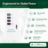 Stabilisateur de tension triphasé automatique 20 kVA 380 V avec régulateur à servomoteur pour l'alimentation des usines textiles et des machines à tisser