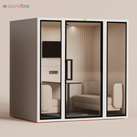 Soundbox Maison Bureau Modulaire Intérieur Pod Travail Public Salle de Réunion Mobile de Luxe Cabine Insonorisée