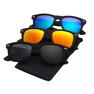 2023 Лидер продаж поляризационные солнцезащитные очки для мужчин и женщин с матовой отделкой солнцезащитные очки с цветными зеркальными линзами 100% УФ-блокировки