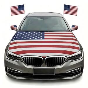 Accessoires pour supporters pour la Coupe du Monde 2026 : Drapeau de voiture américain, Housse de capot, Housse de rétroviseur - Product Image 1
