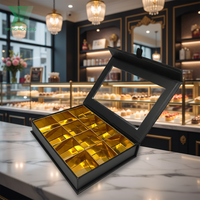 Boîte cadeau de luxe pour chocolats de la Saint-Valentin avec fenêtre transparente en PVC, emballage personnalisé en papier alimentaire pour pâtisseries, dattes et bonbons