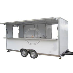 Remorque Mobile de restauration rapide, chariot de vente de glaces, de petit déjeuner, de Pizza, kiosque de restauration en acier inoxydable, remorque de nourriture - Product Image 2