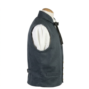 High Quality Embroidery Sleeve Less 100% <b>Wool</b> Fabric Custom Requirement Logo Handmade <b>Waistcoat</b> & Vest - Product Image 1