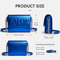 Sac à bandoulière mini carré argenté métallisé 2026 avec fermeture éclair, logo embossé, pour femme, idéal pour soirée, avec chaîne, usage quotidien