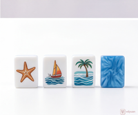 Tuiles de Mahjong de Luxe Modernes en Bois de Bambou Sculpté Traditionnel Chinois Écologique Durable pour 4 Joueurs – Jeu de Soirée à Domicile sur Table