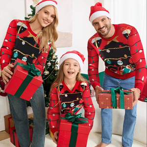 Ensemble de pulls de Noël pour la famille, tenue de Noël pour photos, cadeau de Noël, pull <span class=keywords><strong>moche</strong></span> pour parents et enfants - Product Image 1