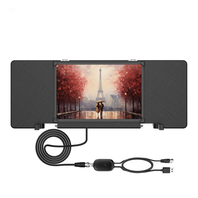 Best Selling Antuko 4K 1080P Indoor Plastic TV Antenna with Amplifier for Receiving Digital TV Signals Wall Mount VHF/UHF